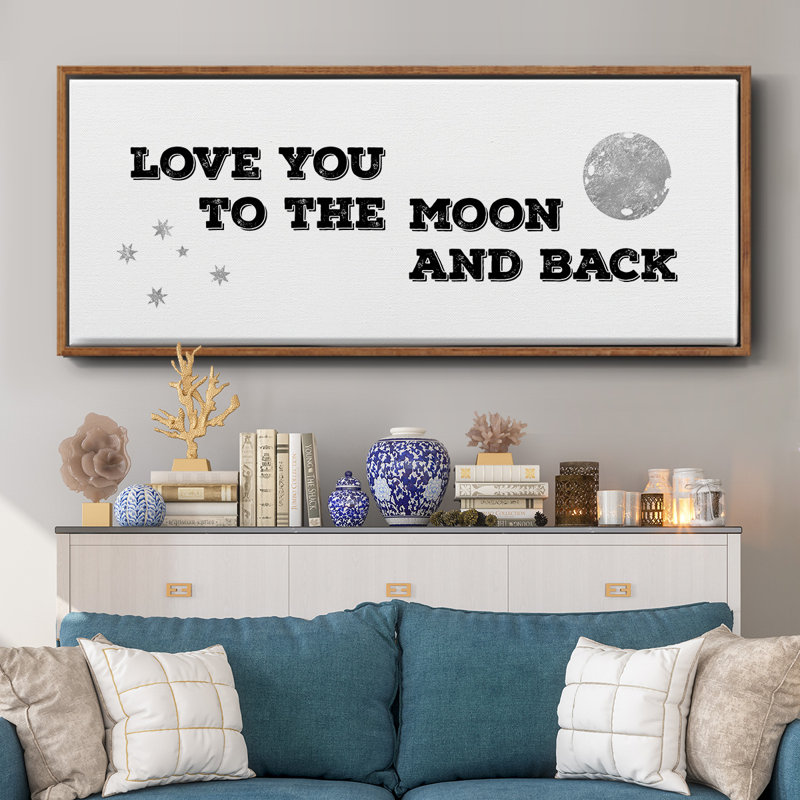 To To Moon and Back - Toile avec cadre, H 20 po x l 50 po