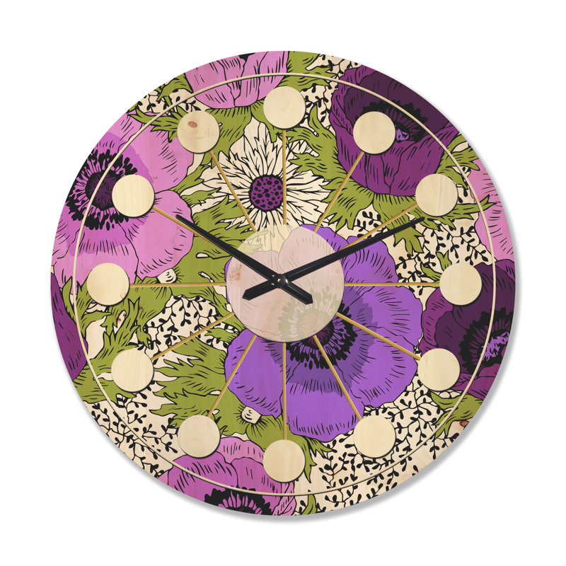 Horloge murale fantaisie en bois, Très grand