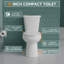 Toilette haute compacte 17 po ADA 17 po pour personnes âgées, 1,1 / 1,6 GPF Tornado Dual Flush, CARTE 1000 g, blanc-113948125
