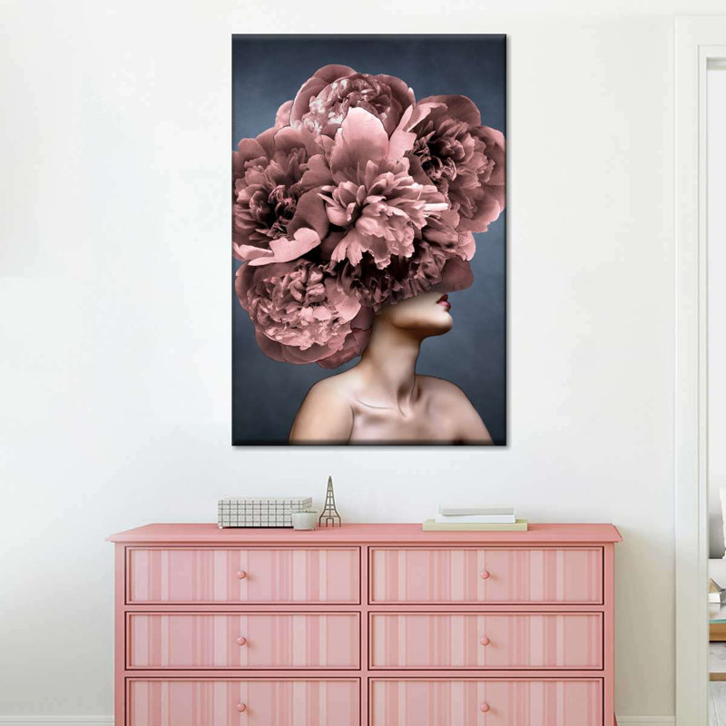 Lady Peony II - reproduction sur toile tendue, H 48 po x l 32 po x P 1,25 po