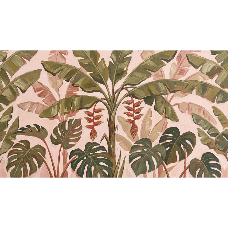 Papier peint moderne tropical Shades Of Green, 200 po x 120 po, Non-Woven Nonpasted
