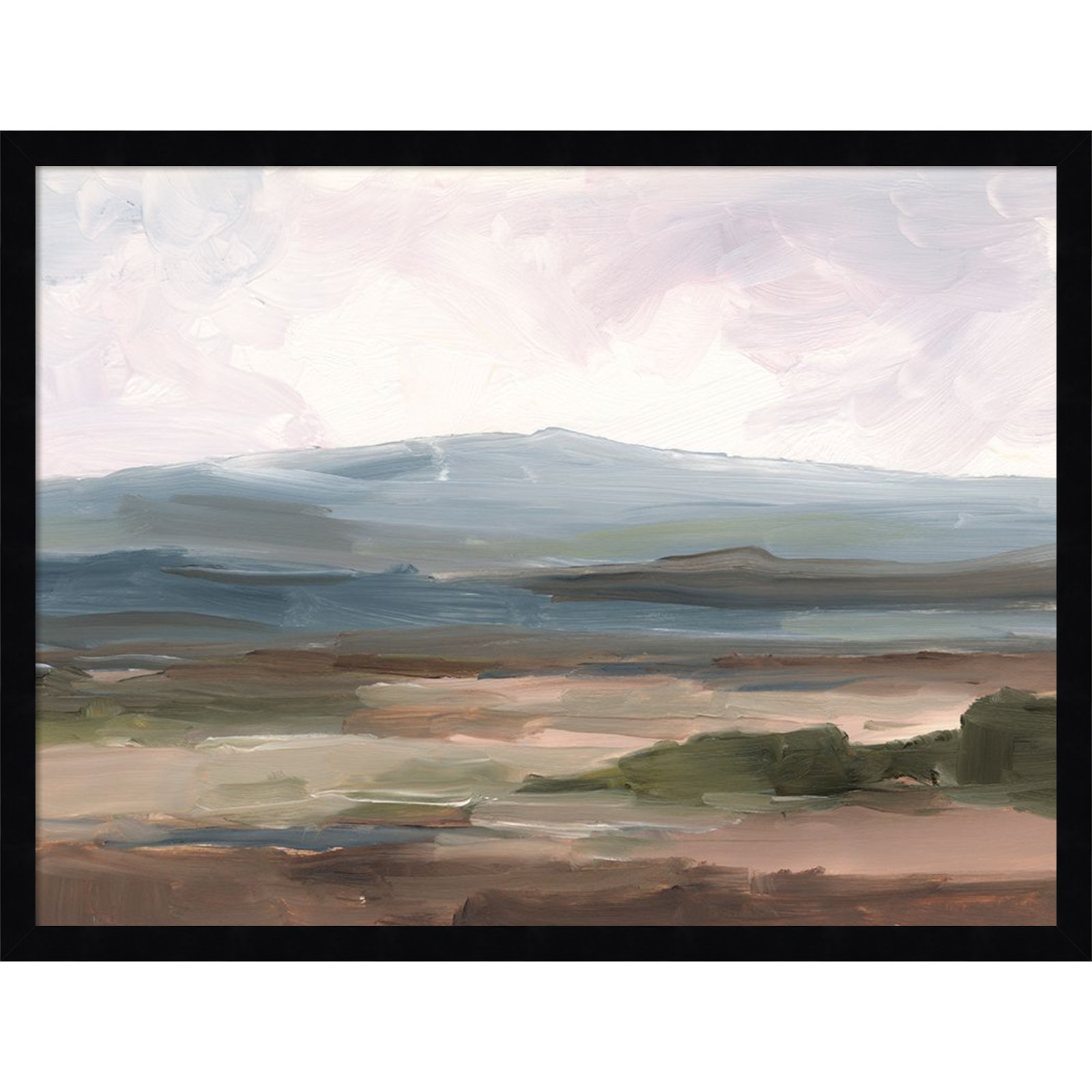 Ethan Harper "Serene Mountain Study II" Print, Black, 19" H x 25" W