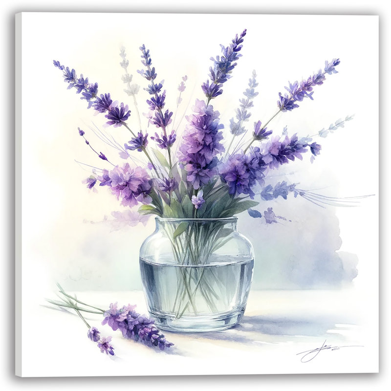 «Calming Lavender Arrangement», impression sur toile tendue, H 30 po x l 30 po x P 1,5 po