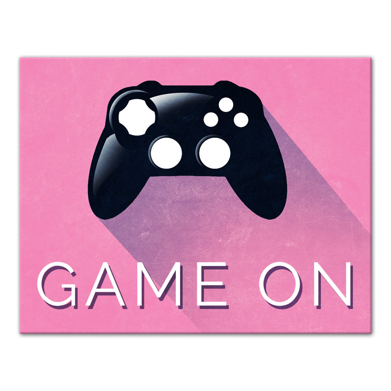 Art sur toile game on toile Brock, H 11 po x l 14 po x P 1,25 po, Rose