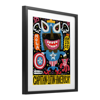 Todos Somos Americanos Collage Framed Print Under Glass, design by Jorge R. Gutierrez
