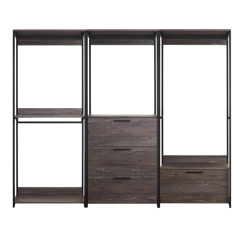 Système de penderie en bois, Brun