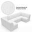 Canapé modulaire intérieur en U 124 po Praia Sunbrella® Bouclé