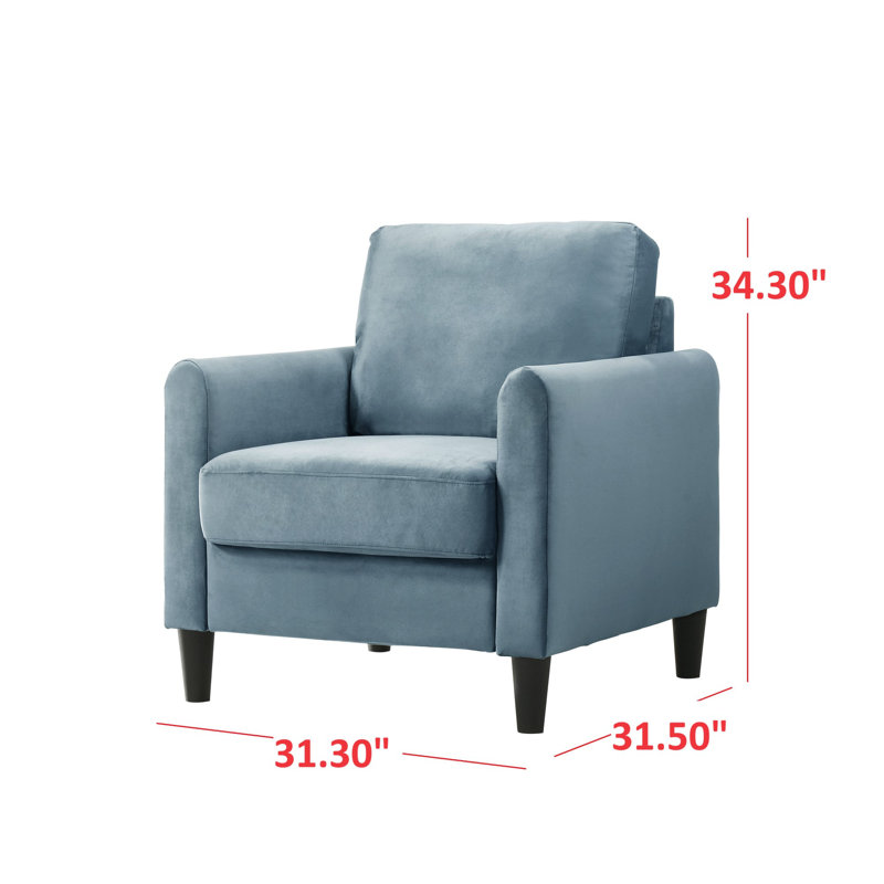 Velvet Armchair, Blue Velvet