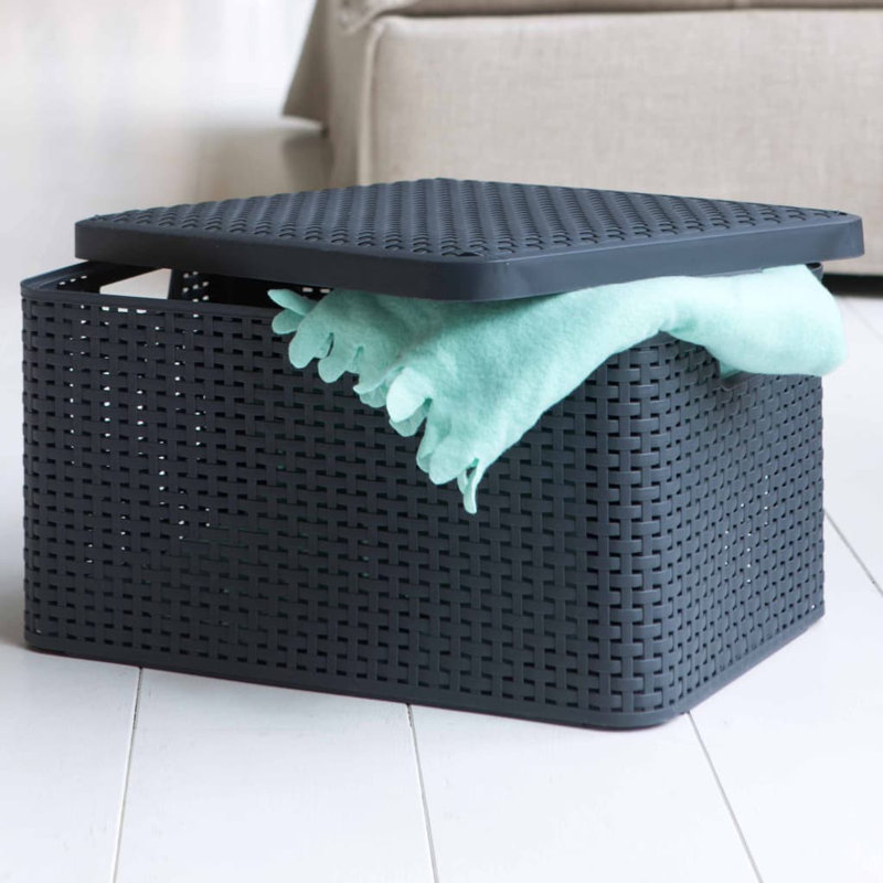 Curver Style Storage Boxes with Lid Size M Anthracite