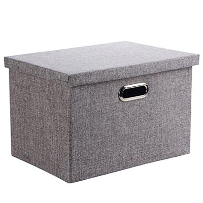 Boîte de rangement en lin