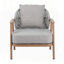 Fauteuil club d'extérieur en corde avec coussin