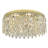 Modern Gold Crystal 19.69-In Gold-Tone Finish Flush Mount Light, 3 Colour Temperatures-2132479848