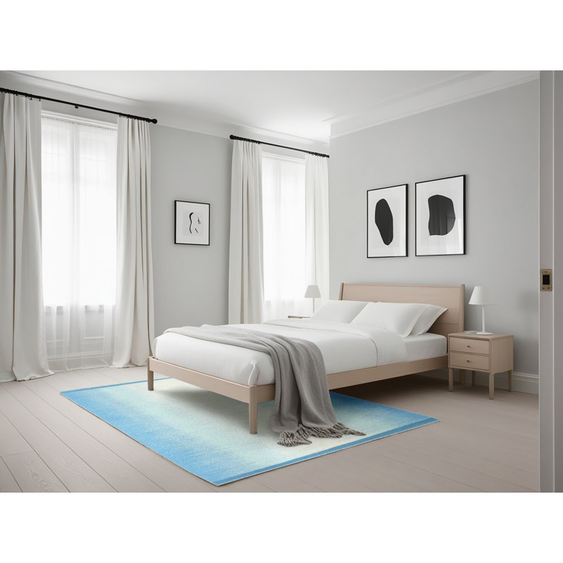 Tapis abstrait noir / beige, Rectangle 5 pi x 7 pi