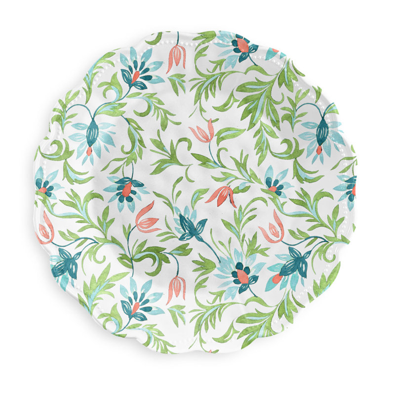 Assiette à dîner en mélamine 11 po Duran Chinoiserie Botanical