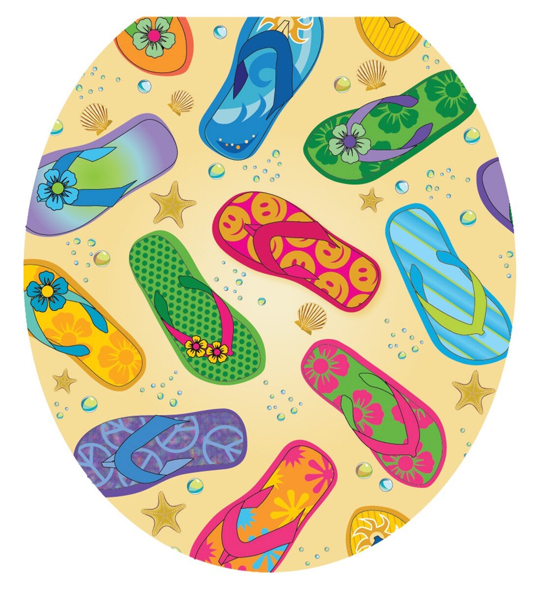 Toilet Tattoos Themes Flip Flops Toilet Seat Decal & Reviews | Wayfair