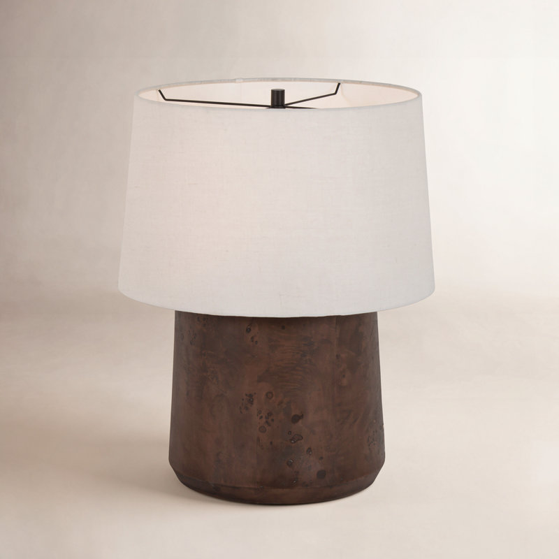 Daxton Table Lamp, Light Mappa Burl