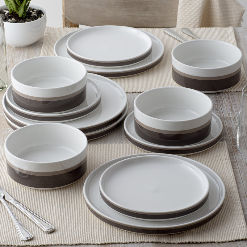 Noritake Colorstax Stripe Cereal Bowls, 6", 20 OZ., Brown