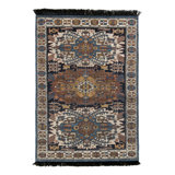 Rug & Kilim’S Tribal Rug In Beige-Brown And Blue Geometric Pattern