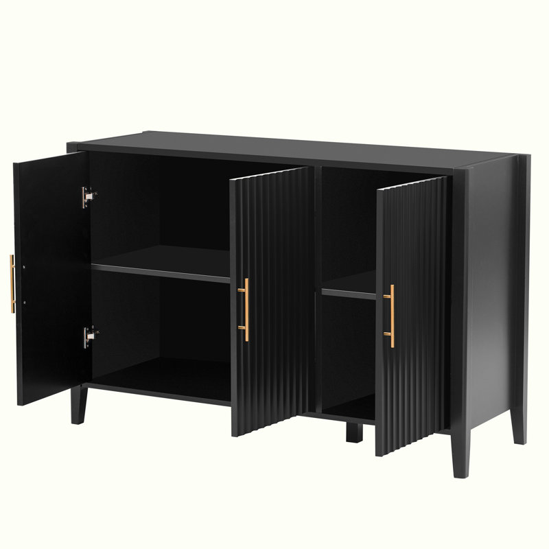 Ardene Three-Door Storage Cabinet Elegant Design Easy to Assemble Large Interior Space Made of High Quality Wood Perfect for Organizing and Enhancing Home Decor