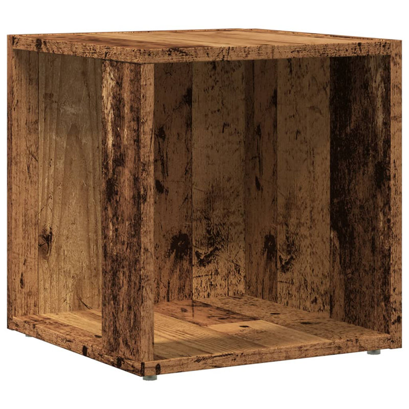 Bithiah Block End Table, Old Wood