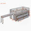 Lit mezzanine avec bureau d'écriture rétractable Kehlanie-1075676723-1075676722
