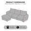 Canapé modulaire 3 places en velours côtelé avec repose-pieds-129515812
