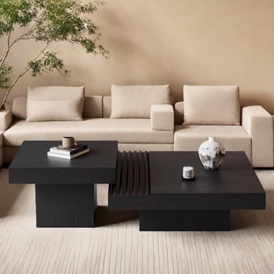 Retro and high-end solid wood coffee table