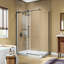 Cabine de douche de coin simple coulissante avec verre trempé l 48 po x P 31,6 po x H 72 po-115236389