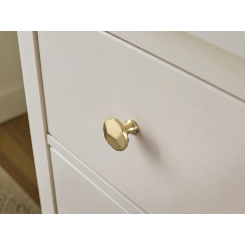 1 2/5'' Length Geometric Knob Multipack, Champagne Bronze