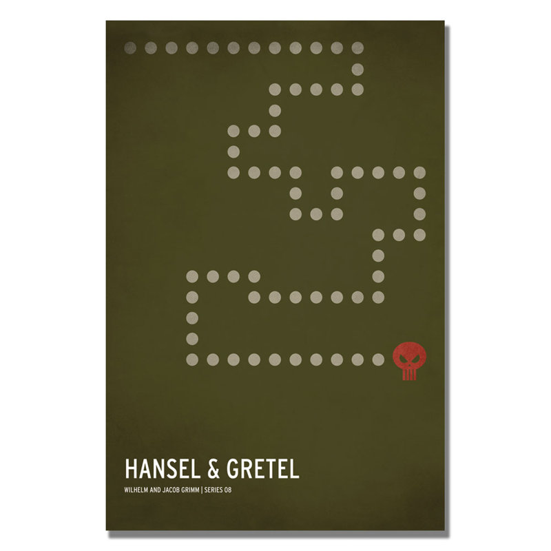 « hansel & gretel », art sur toile, H 24 po x l 16 po x P 2 po