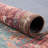 Machine Washable Floral Power Loom Polyester Area Rug in Blue/Red-68308774