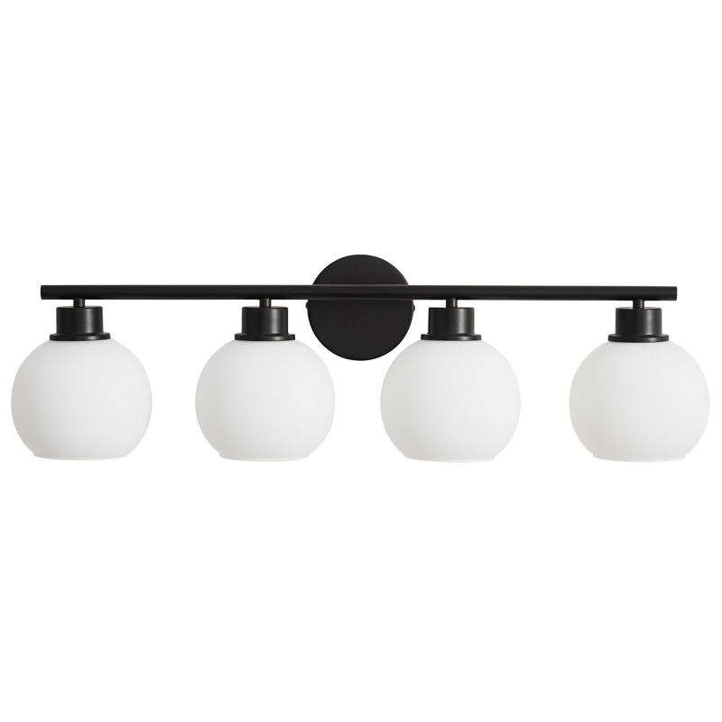 Luminaires de salle de bain Kyller Modern Light, Noir mat, 4