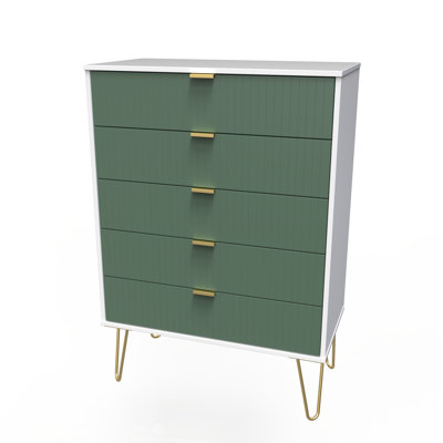 Fully Assembled Aliziah 5 - Drawer Chest of Drawers