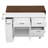 Hawke Modern Kitchen Island with Extendable Dining Table, Trash Storage Cabinet and Rolling Wheels-125902292