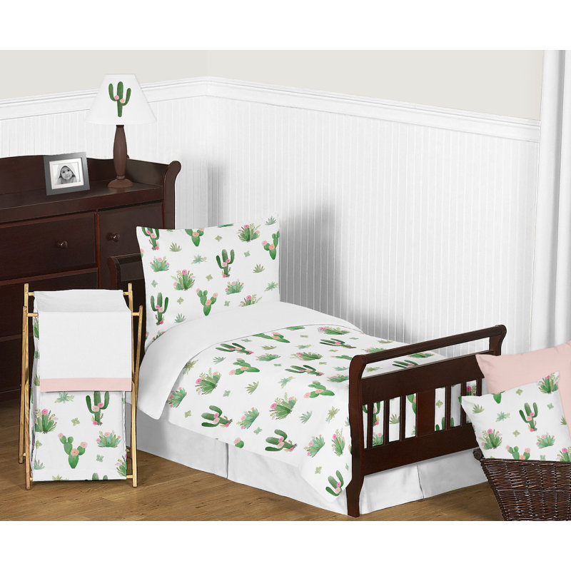 Cactus Floral Pink and Green Microfiber Window Valance