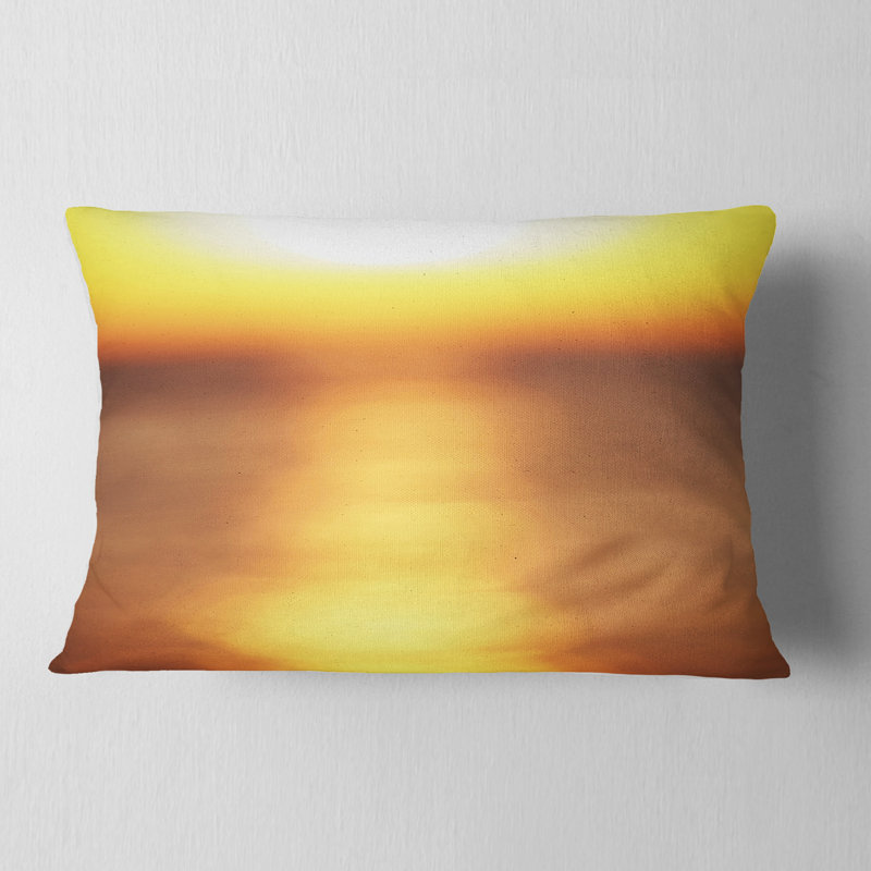 Coussin lombaire à paysage abstrait