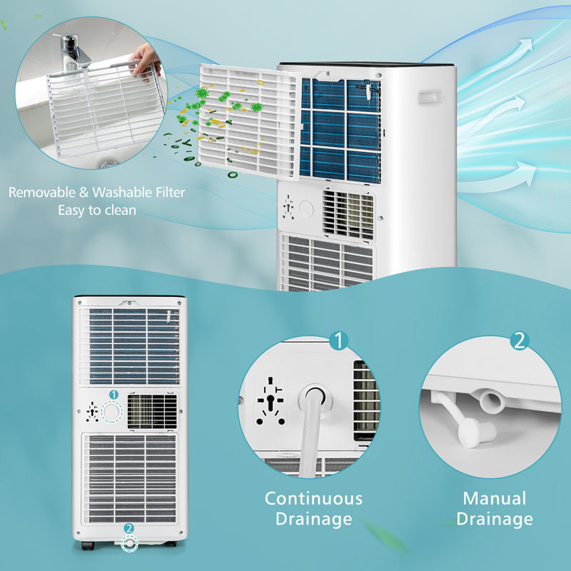 Costway 10000 BTU Portable Air Conditioner for 350 Square Feet with