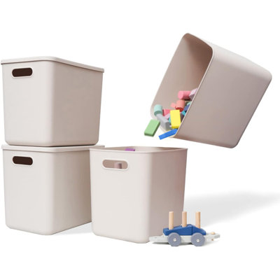 Paniers de rangement en plastique 12 pintes avec couvercle