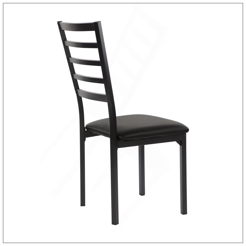 Ensemble de 4 chaises de salle à manger à finition noire
