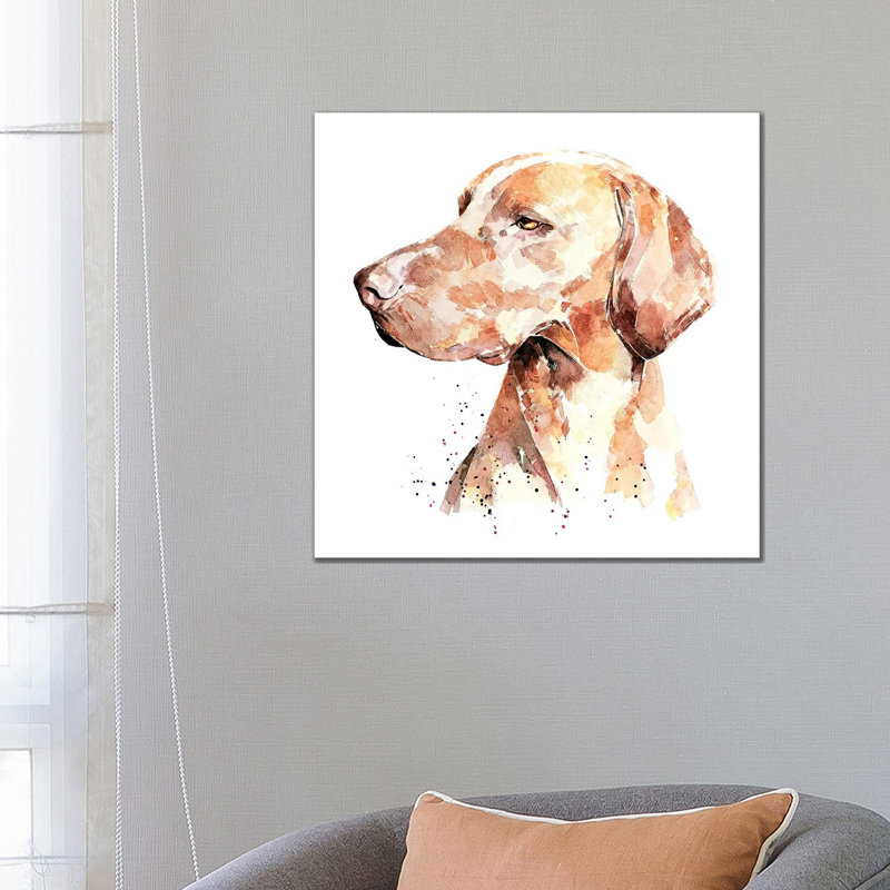 Vizsla A Penny For Your Thoughts - Wrapped Canvas Painting, 66.04 cm H x 66.04 cm W x 1.91 cm D