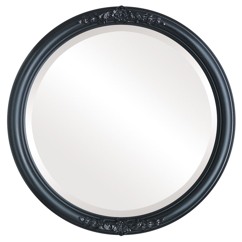 Miroir Rhin, H 15 po x l 15 po, Noir mat