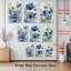 "Blue Floral", art mural, reproduction de peinture à l'huile (ensemble de 3)-366152061