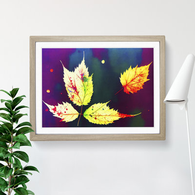 XH1022-6729X Paint Leaf Splash Vol.3 - Single Picture Frame Print