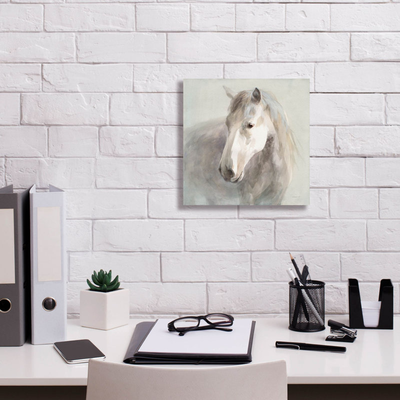«Gentle Horse» par Danhui Nai, art mural sur toile, H 12 po x l 12 po