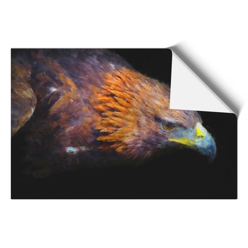 Golden Eagle Painting - Frameless Print, 21cm H x 30cm W x 0.1cm D