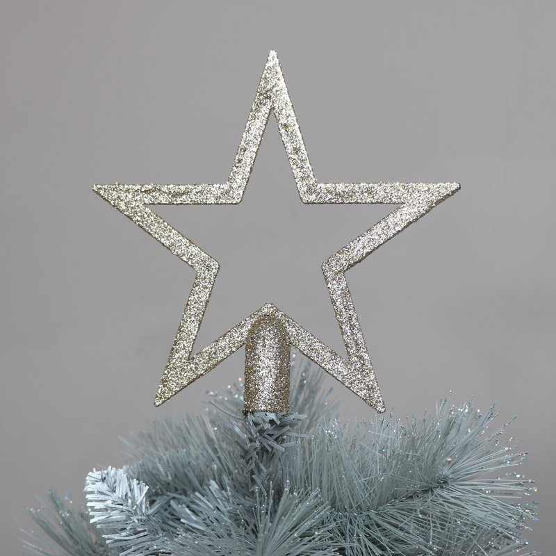 Glitter Christmas Star Tree Topper, Gold