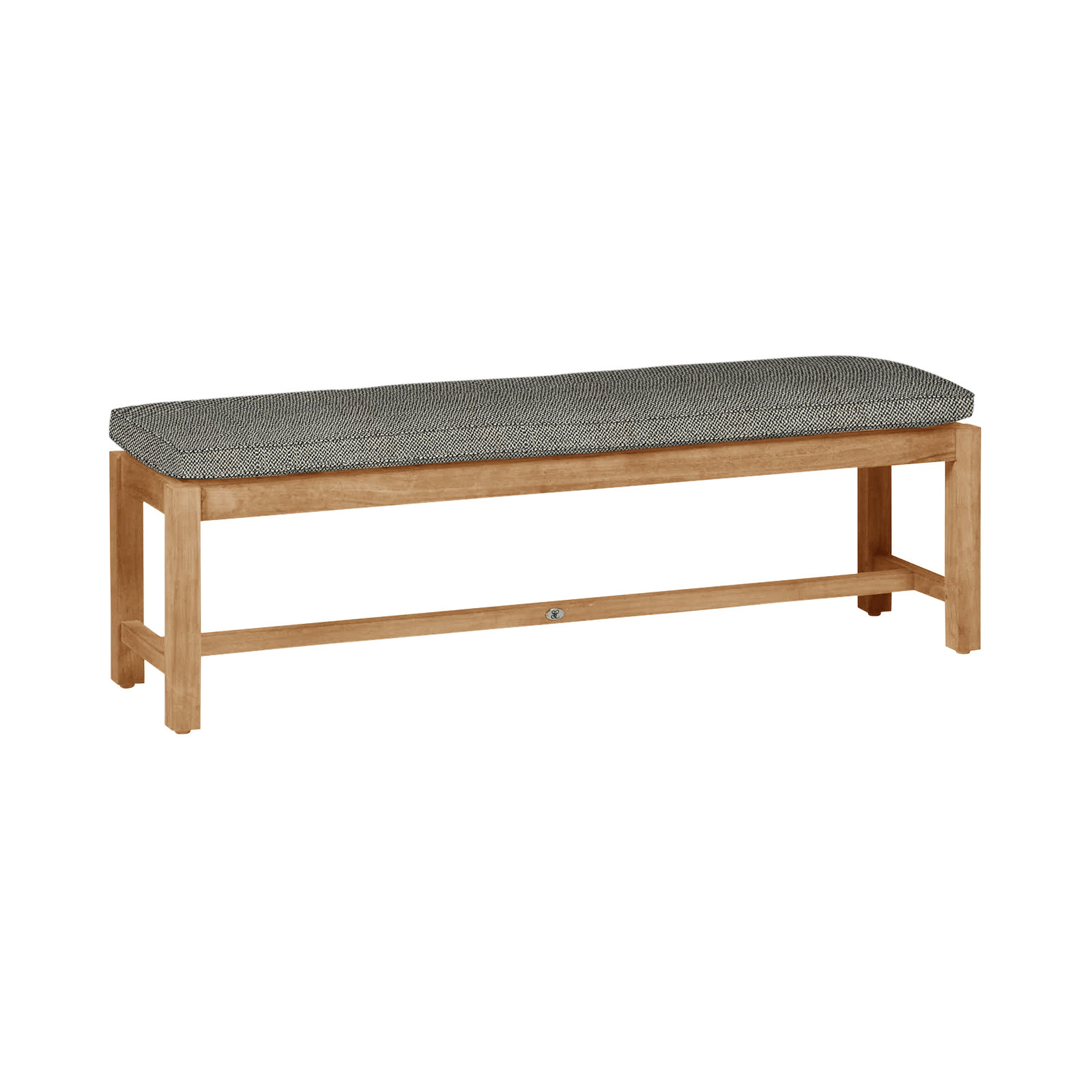 Club Outdoor Backless Bench 59 in., Welt, Intermix Bark, Natural Teak