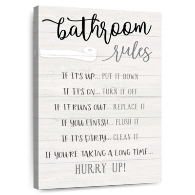 Tergel Hurry Up Bathroom Rules