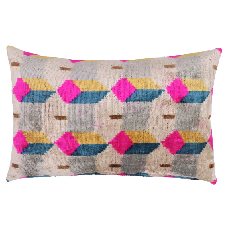 Feather Throw Pillow, Geometric