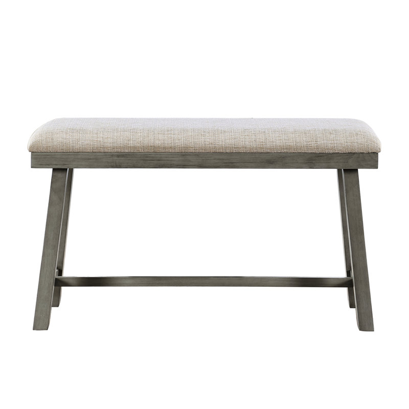 Banc de salle à manger à hauteur de comptoir de conception industrielle, siège gris en mousse avec siège rembourré, meubles